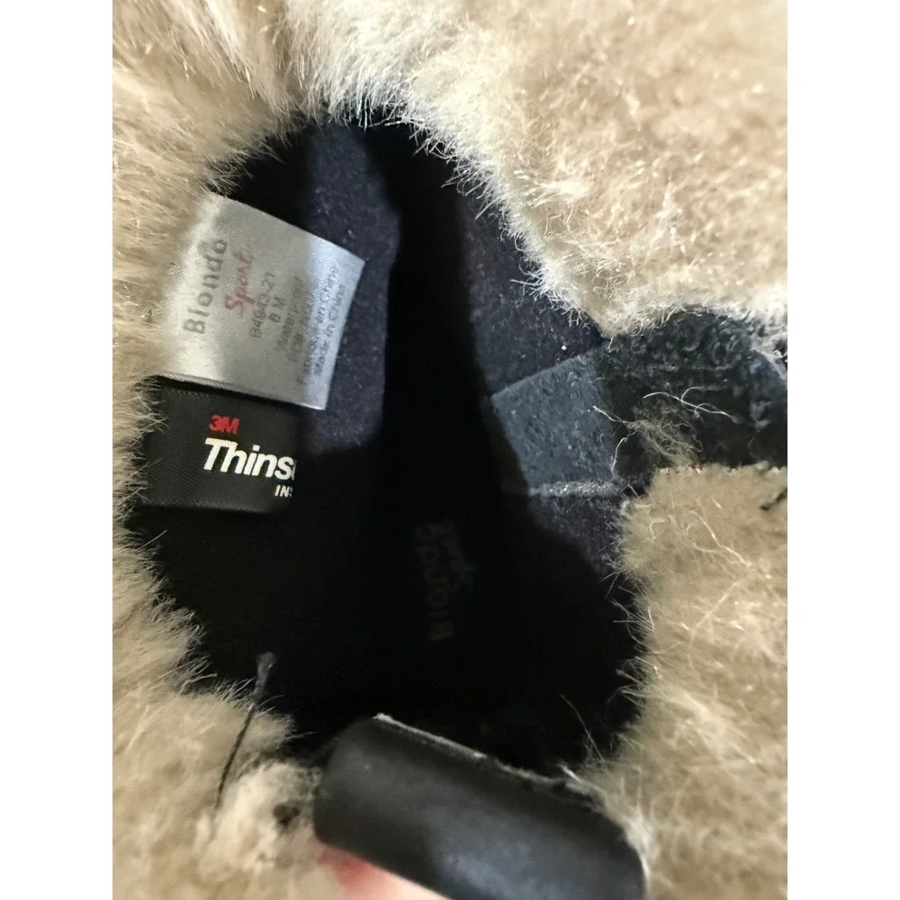 Blondo Sport Waterproof Fur Trim Winter Snow Boots Black Women's 6M